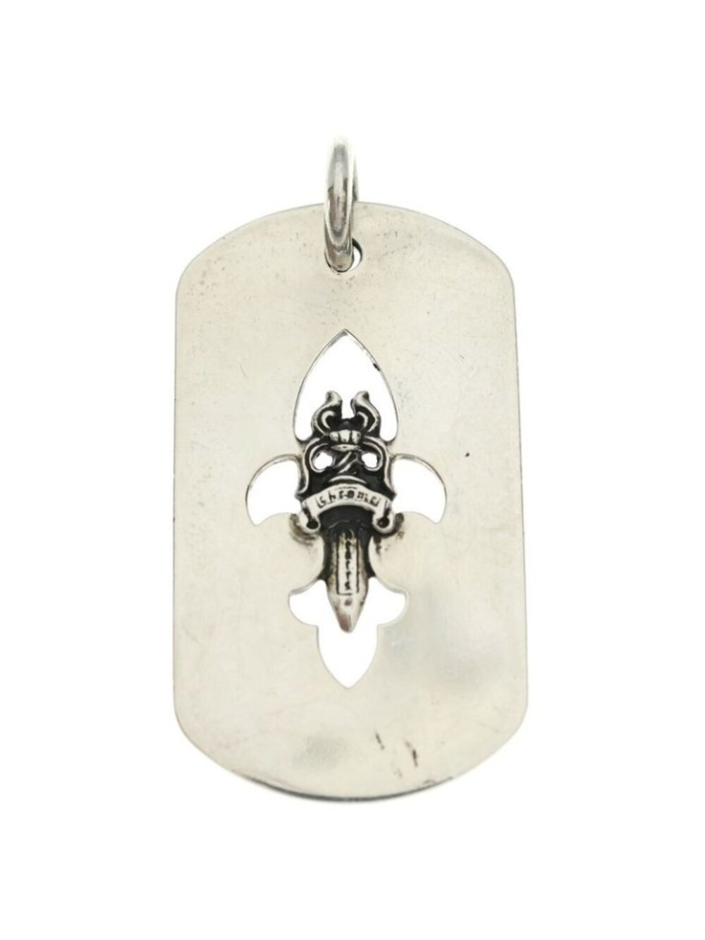 Chrome Hearts D Tag Fle Dag Fudaga Dog Tag Large Necklace Top